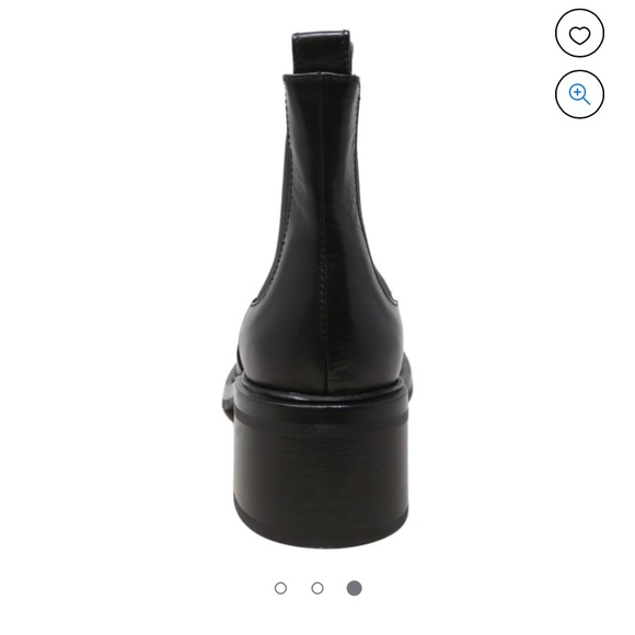 AGL Leather Chelsea Heeled Ankle Boot Western Combat Block Heel Bootie 40 - Picture 5 of 8